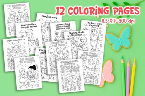 Download Spring Christian Coloring Pages Bundle - Spring Collection