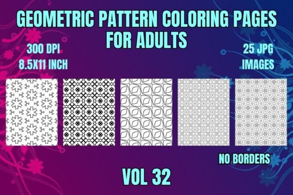Download KDP Geometric Pattern Pages - Premium Bundle