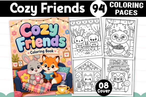 Download Cozy Friends Coloring Pages for Adults - Cozy friends Collection