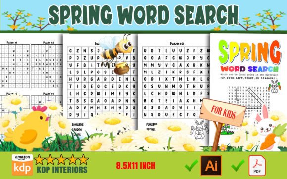 Download Spring Word Search for Kids - Spring Collection