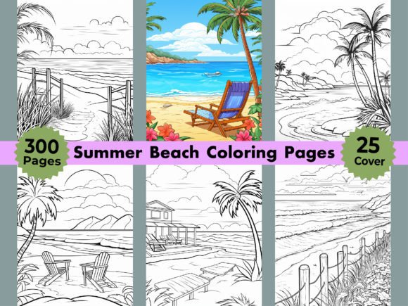 Download Summer Beach Coloring Pages for Adults - Premium Resources