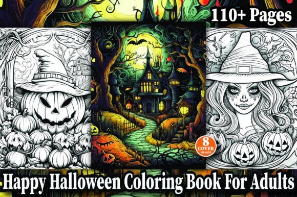 Download Happy Halloween Coloring Book Pages KDP - Happy halloween coloring book Collection