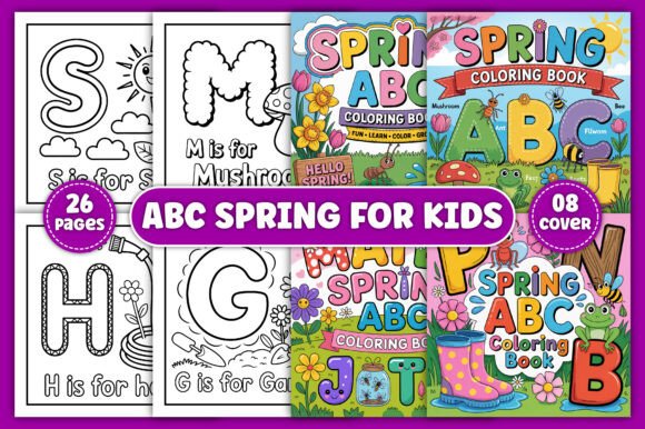 Download ABC Spring Coloring Book for Kids - Spring Collection