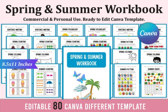 Download Spring &amp; Summer Workbook for Canva - Spring Collection