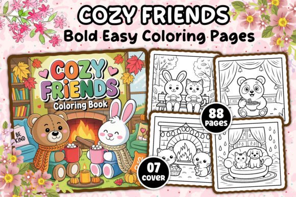 Download Cozy Friends Coloring Pages for Adults - Cozy friends Collection